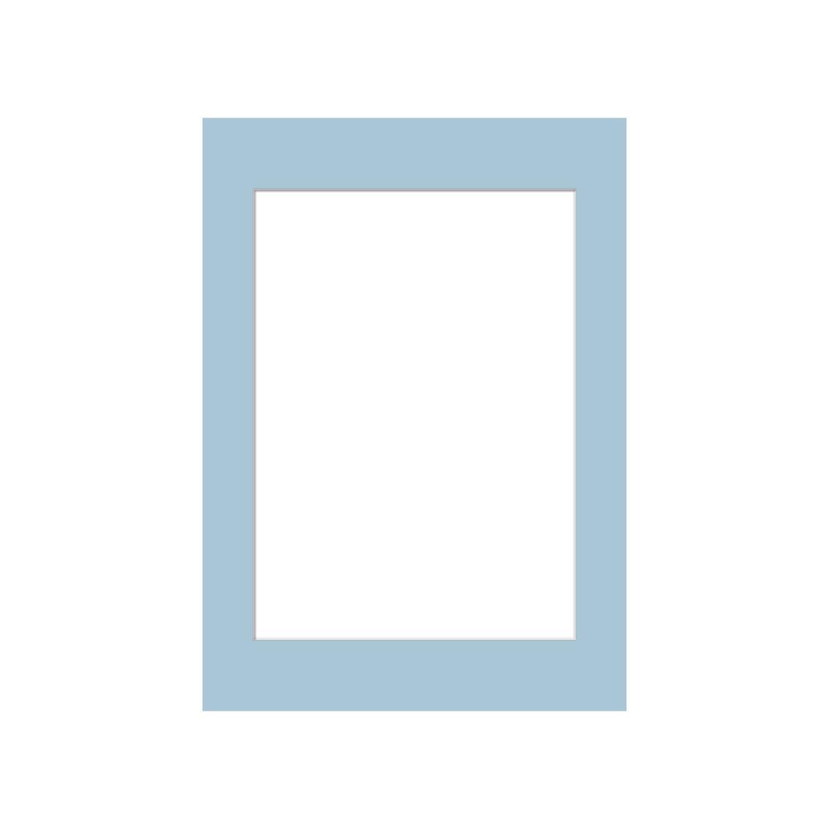 Passepartout A4 (vindue: A5)- lyseblå